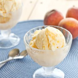 Peach Swirl Frozen Yogurt