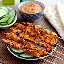 Thai Chicken Sate with Peanut Sauce