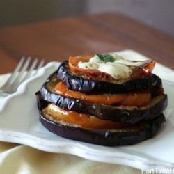 Grilled Eggplant Parmesan Stacks