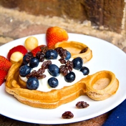 Mickey Mouse Protein Waffles