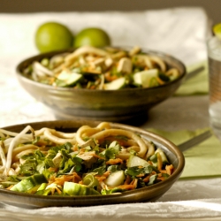 Vegan Udon Salad with Peanut Sauce