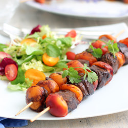 Duck Breast and Apricot Brochettes