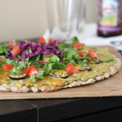 Tex Mex Poblano Eggplant Pizza