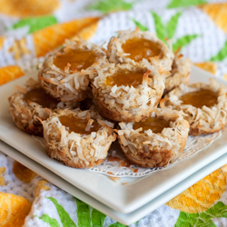 Coconut Pineapple Mango Cookie Cups