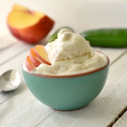 Peach & Jalapeno ice cream