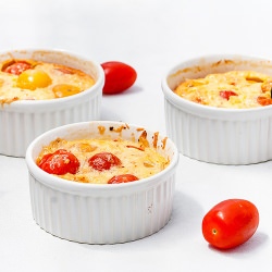 tomato & parmesan clafoutis