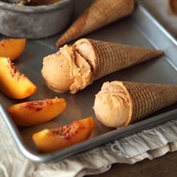 Roasted Peach Sherbet