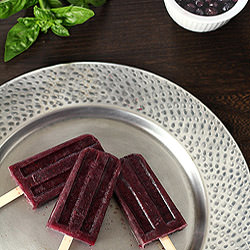 Blueberry Basil Martini Pops