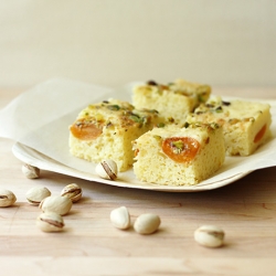 Apricot Cake w/ Cheese & Pistachio