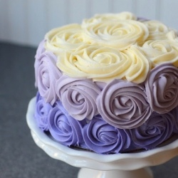 Purple Ombre Roses Cake