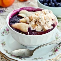 Peach & Blueberry Shortcut Cobbler