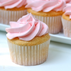 Raspberry Angel Cupcakes