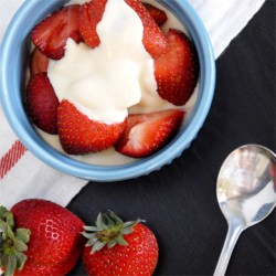 Strawberries & Honey Creme Anglaise