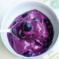 Raw, Vegan Blueberry Ginger Ice Cream