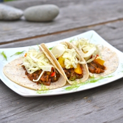 BBQ eggplant tacos