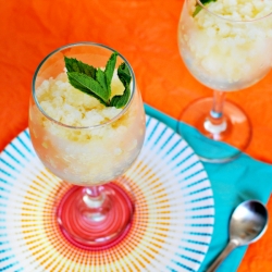 pineapple and mint granita