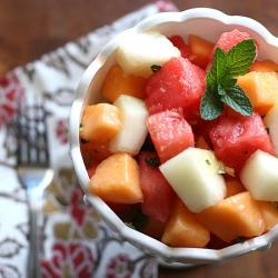 Melon Salad w/ Ginger & Mint