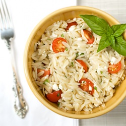 Orzo Caprese Salad