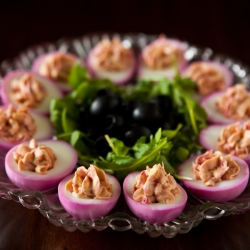 Beet Deviled Eggs