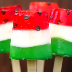 Watermelon Gelatin Pops