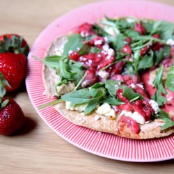 Strawberry Feta Arugula Pizza