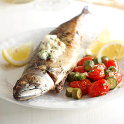 Baked mackerel