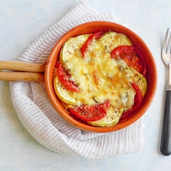 Omelet with Courgettes and Tomatoes