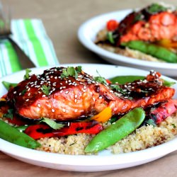 Sesame Teriyaki Salmon over Quinoa