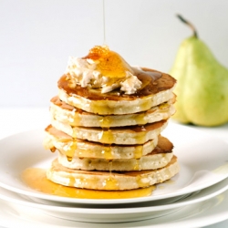 Pear Pancakes with Cinnamon Ricotta