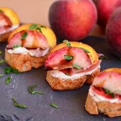 Peach, Prosciutto, Goat Cheese