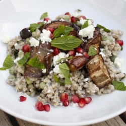 aubergine feta salad