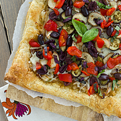 Onion & Eggplant Tart