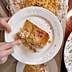 Cake with Rhubarb