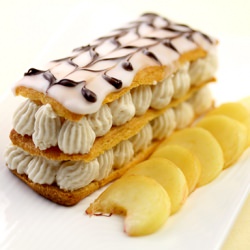 Peach Napoleon Dessert