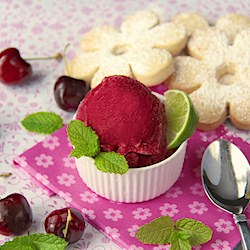 Fresh Cherry Limeade Sorbet