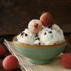 Lychee Chocolate Chip Ice Cream