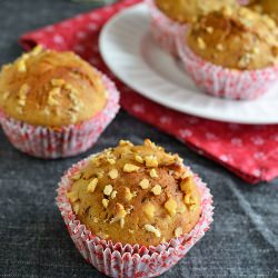 Eggless Dates Walnut Muffins