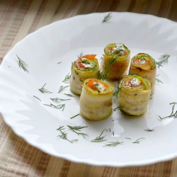 Zucchini Rolls with Salmon