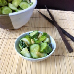 Sesame Ginger Pickled Cucumbers