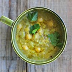 Chickpea + Leek Soup