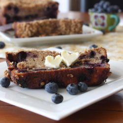 Healthy Chobani Blueberry Bread