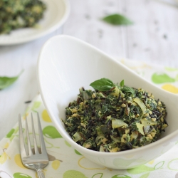 Coconut Wild Rice & Spinach Risotto