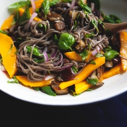 Soba with Eggplant and Mango