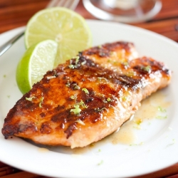 Honey Glazed Lime Butter Salmon