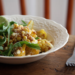 corn & goat cheese salad