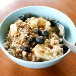 Blueberry Banana Steel Cut Oatmeal