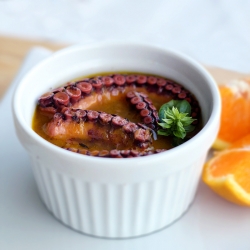 Octopus in orange sauce