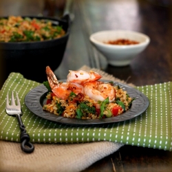 Shrimp, Kale & Bulgur Salad