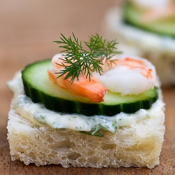 Shrimp, Brie & Cucumber Sandwich