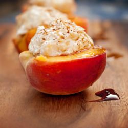 Grilled Peaches With Honey Ginger